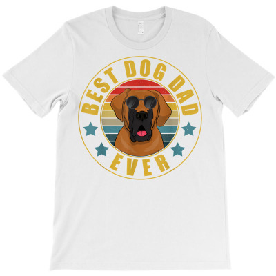 Vintage Best Dane Dog Dad Ever Puppy Fathers Day T Shirt T-shirt Designed By Riki