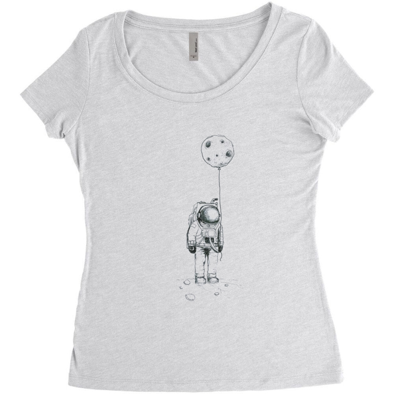 Astronaut Pencil Drawing Women's Triblend Scoop T-shirt by coşkun | Artistshot