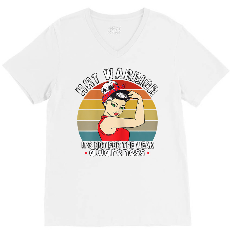 Womens Hht Warrior Women Awareness T Shirt V-neck Tee | Artistshot