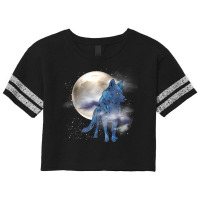 Howling Predator Animal Lover Forest Full Moon Wolf T Shirt Scorecard Crop Tee | Artistshot