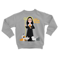 Womens St Gertrude Patron Saint Of Cats Lovers Great Nivelles V Neck T Toddler Sweatshirt | Artistshot