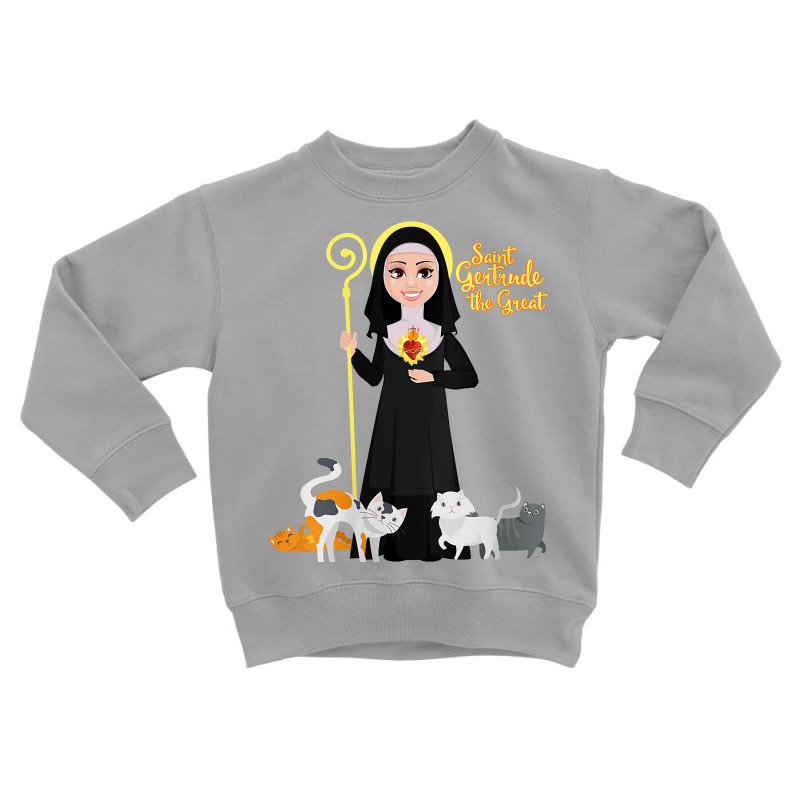 Womens St Gertrude Patron Saint Of Cats Lovers Great Nivelles V Neck T Toddler Sweatshirt by naythendeters2000 | Artistshot