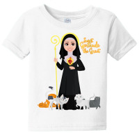 Womens St Gertrude Patron Saint Of Cats Lovers Great Nivelles V Neck T Baby Tee | Artistshot