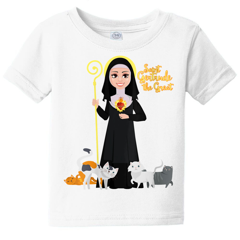 Womens St Gertrude Patron Saint Of Cats Lovers Great Nivelles V Neck T Baby Tee by naythendeters2000 | Artistshot