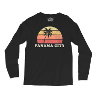 Panama City Beach Fl Vintage 70s Retro Throwback Design T Shirt Long Sleeve Shirts | Artistshot