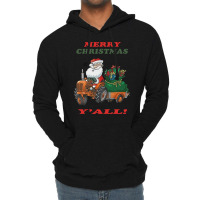 Santa Claus Driving Truck Funny Xmas Lightweight Hoodie | Artistshot