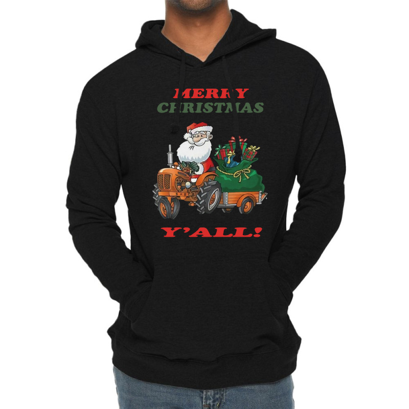 Santa Claus Driving Truck Funny Xmas Lightweight Hoodie by joymartine060 | Artistshot