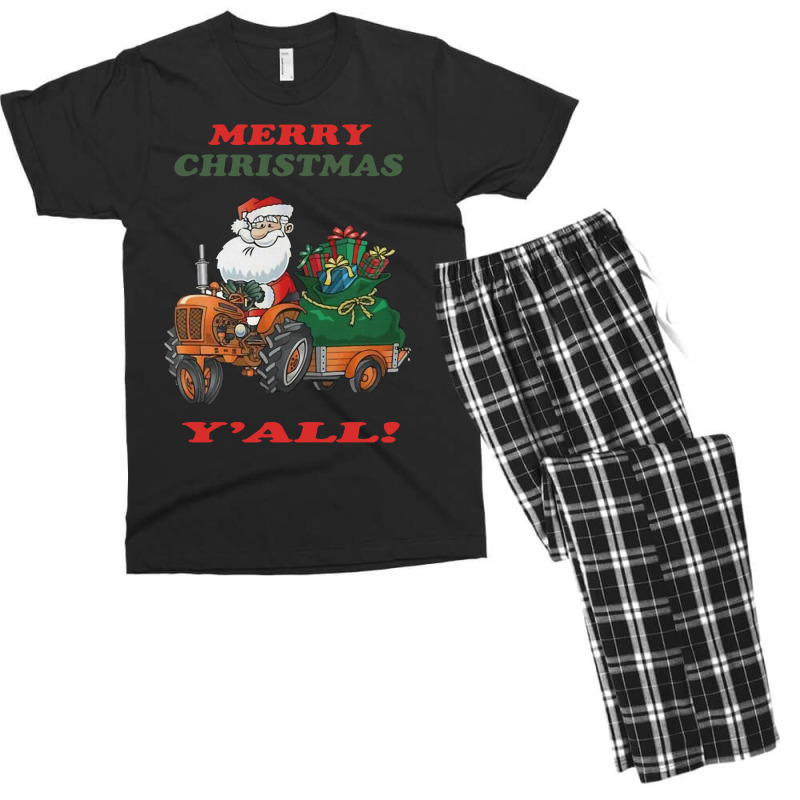 Santa Claus Driving Truck Funny Xmas Men's T-shirt Pajama Set by joymartine060 | Artistshot