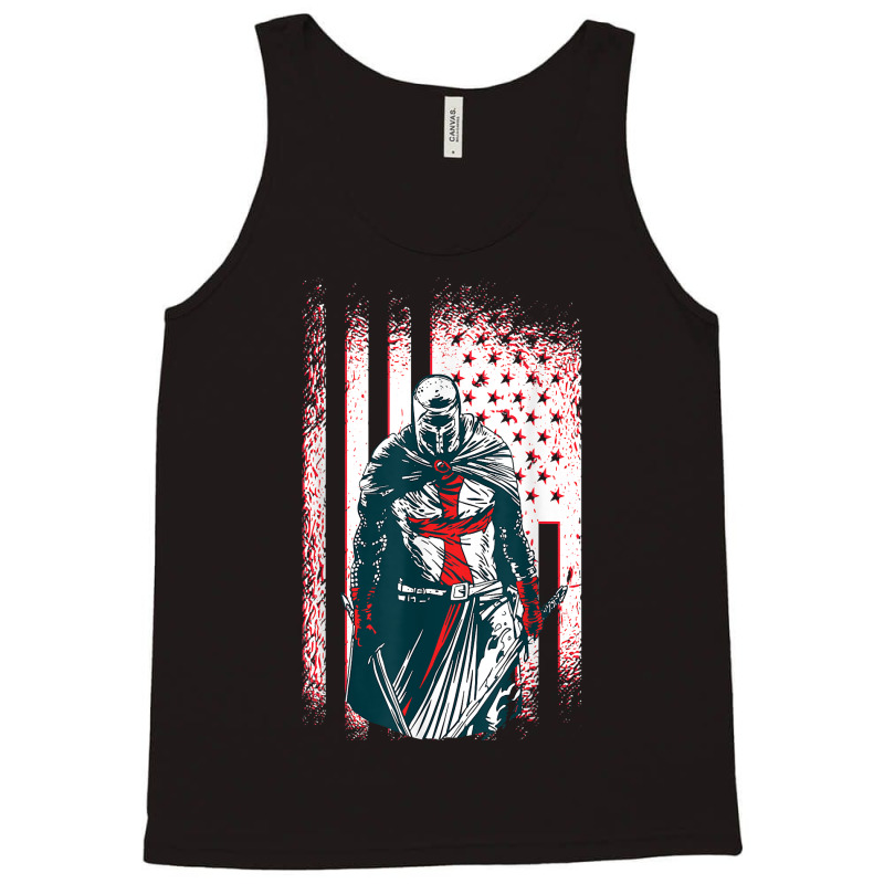 Jesus Crusader Warrior, Vintage American Flag Knight Templar T Shirt Tank Top | Artistshot