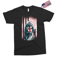 Jesus Crusader Warrior, Vintage American Flag Knight Templar T Shirt Exclusive T-shirt | Artistshot