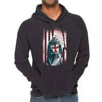 Jesus Crusader Warrior, Vintage American Flag Knight Templar T Shirt Vintage Hoodie | Artistshot