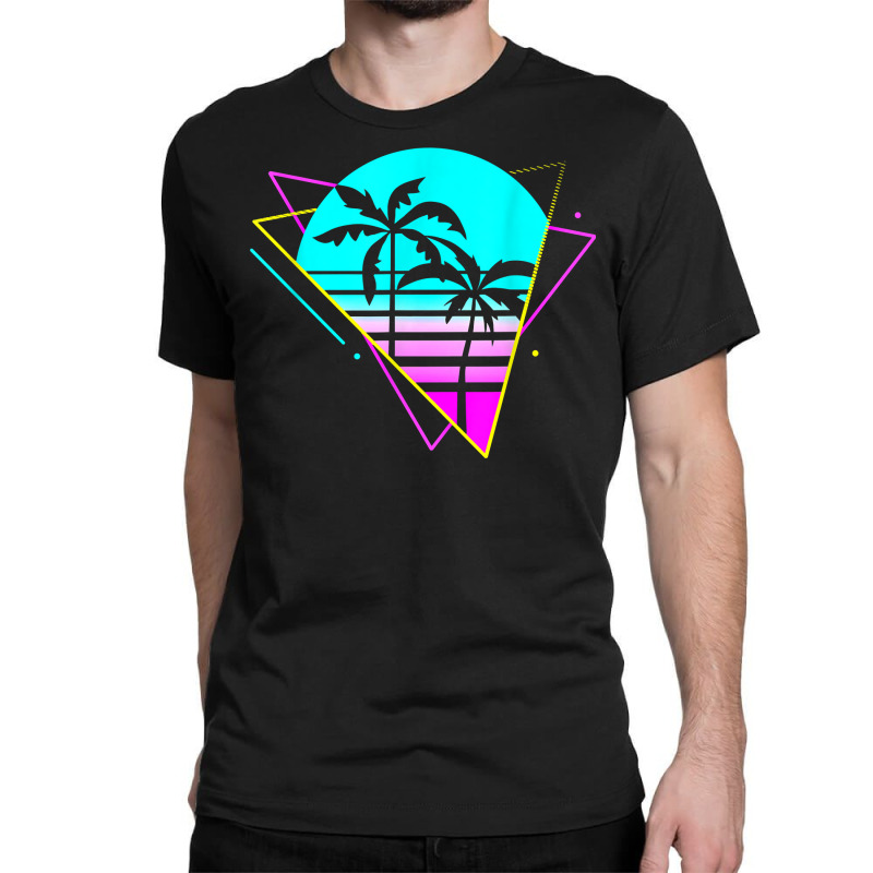 Vaporwave Aesthetic. Vintage Palm Paradise. Retro Palm Tree T Shirt Classic T-shirt by jermonmccline | Artistshot