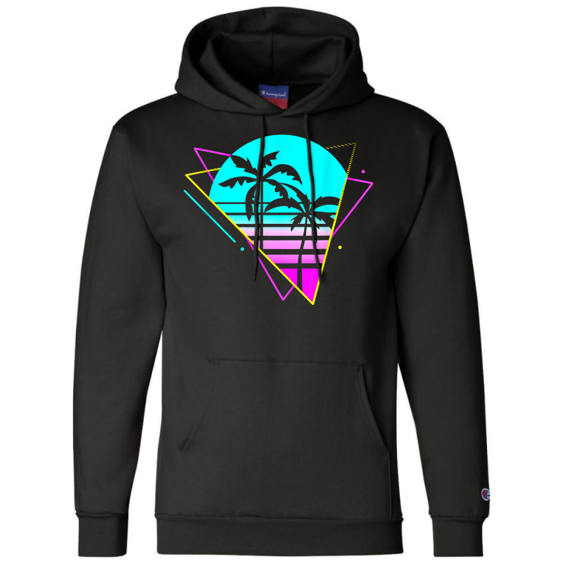 Vaporwave Aesthetic. Vintage Palm Paradise. Retro Palm Tree T Shirt Champion Hoodie by jermonmccline | Artistshot