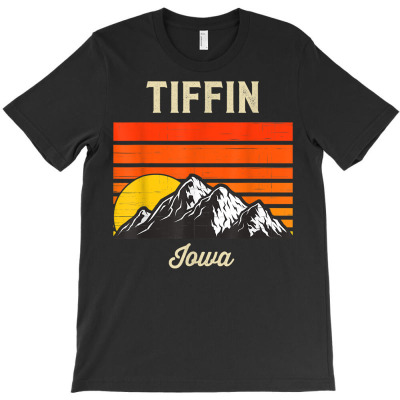Tiffin Iowa Retro City State Usa Souvenir T Shirt T-shirt Designed By Windrunner