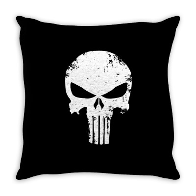 The Punisher Skull Throw Pillow Designed By Constan002