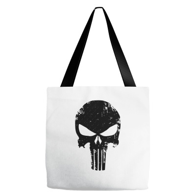 The Punisher Skull Black Tote Bags Designed By Constan002