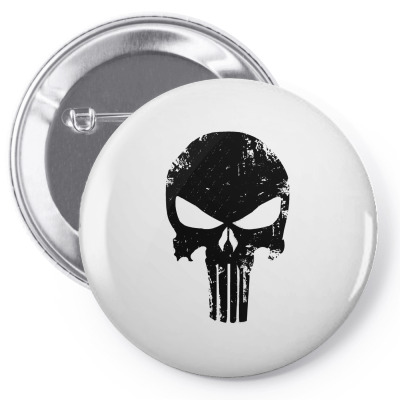 The Punisher Skull Black Pin-back Button Designed By Constan002