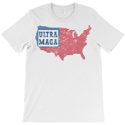 Ultra Maga Funny Trendy Women Men Retro Us Flag T Shirt T-shirt Designed By Windrunner