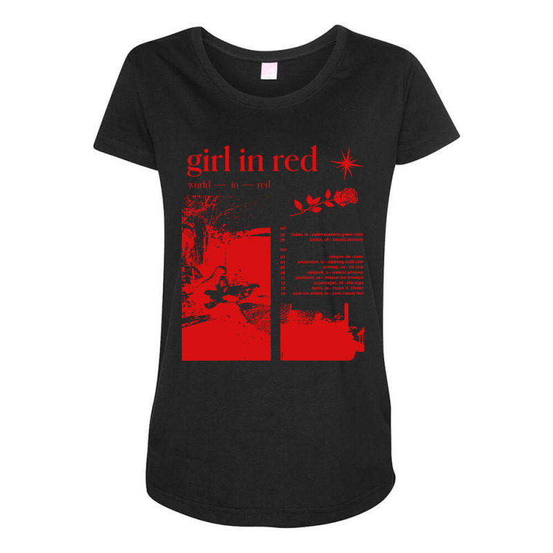 Girl In Red Tour Maternity Scoop Neck T-shirt by Relaxa | Artistshot