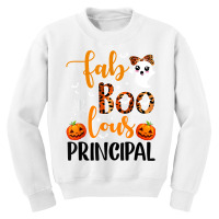 Leopard Faboolous Principal Spooky Principal Halloween Vibes T Shirt Youth Sweatshirt | Artistshot