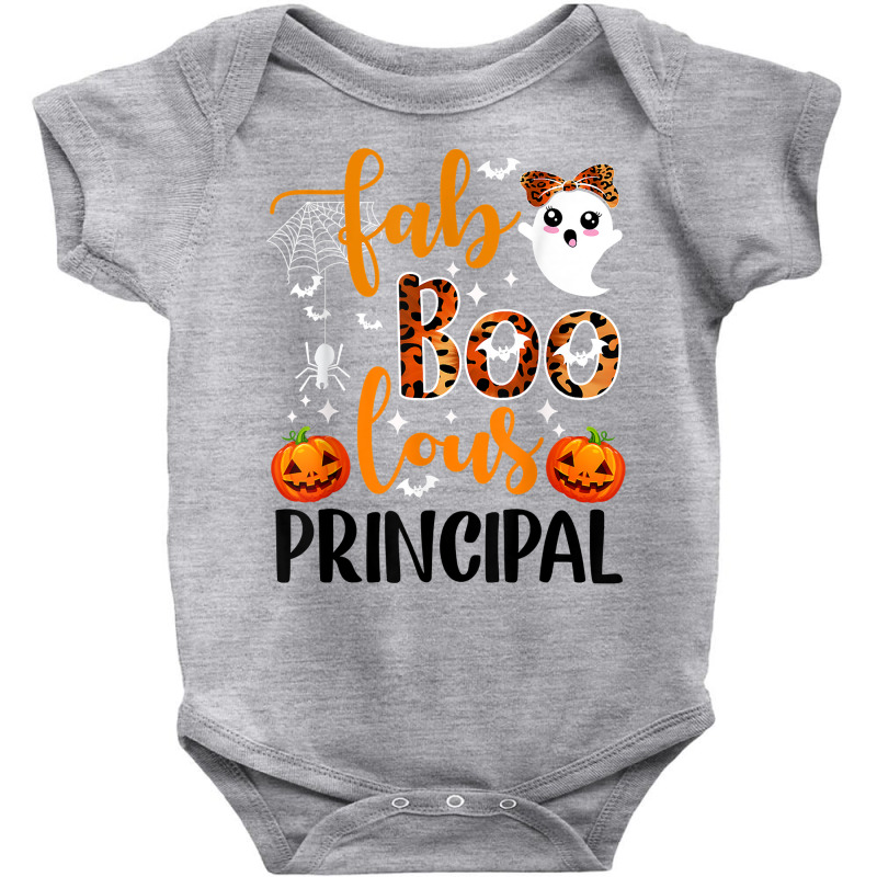 Leopard Faboolous Principal Spooky Principal Halloween Vibes T Shirt Baby Bodysuit by ebertfran1985 | Artistshot