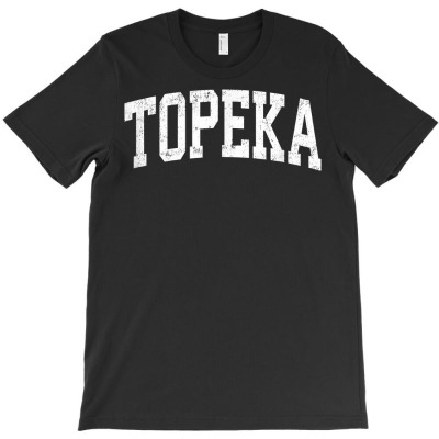 Topeka Kansas Ks Vintage Athletic Sports Design T Shirt T-shirt Designed By Enigma