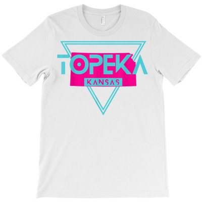 Topeka Kansas Souvenirs Vintage Triangle Ks T Shirt T-shirt Designed By Enigma