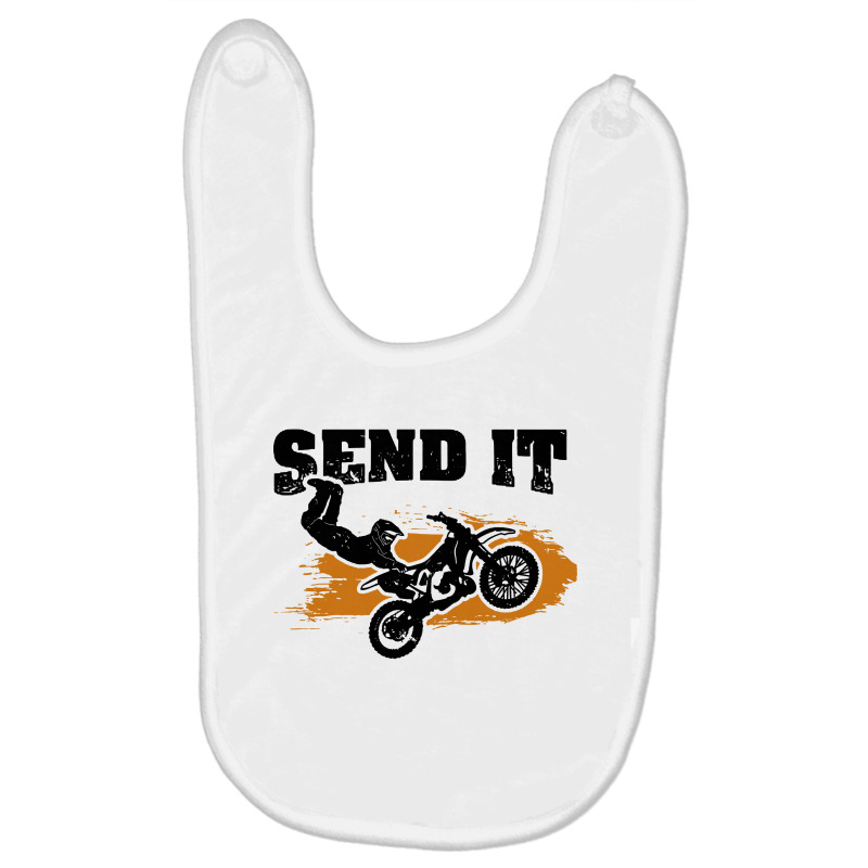 Dirt Bike Send It Baby Bibs | Artistshot