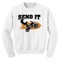 Dirt Bike Send It Youth Sweatshirt | Artistshot