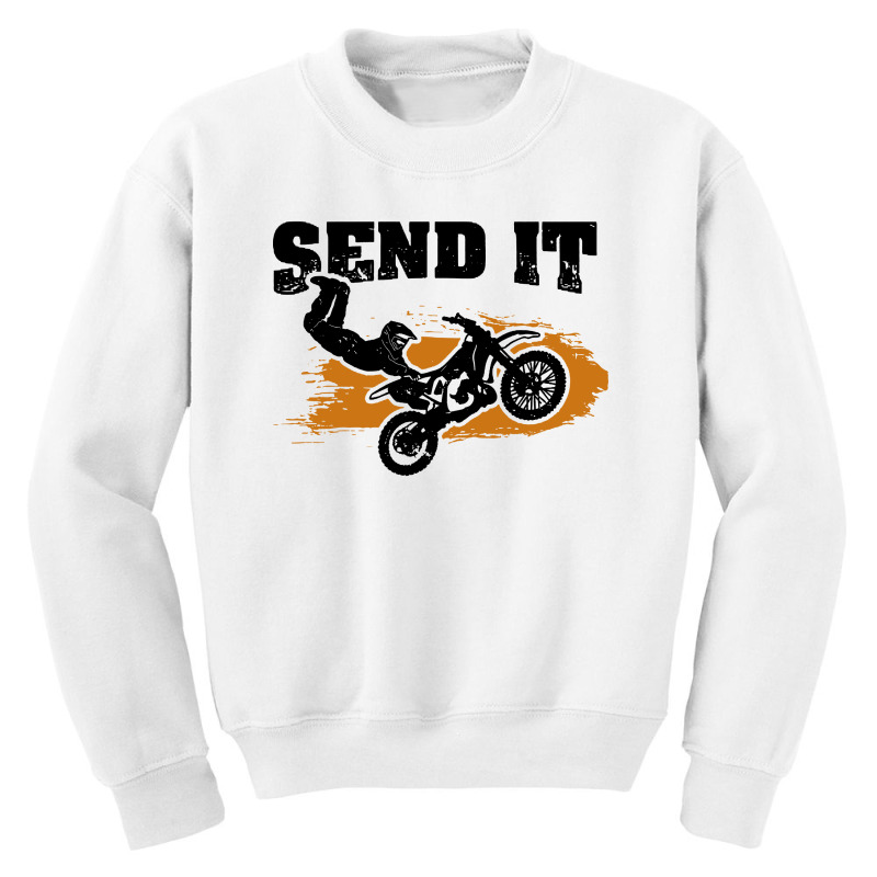 Dirt Bike Send It Youth Sweatshirt | Artistshot