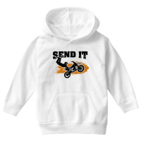 Dirt Bike Send It Youth Hoodie | Artistshot