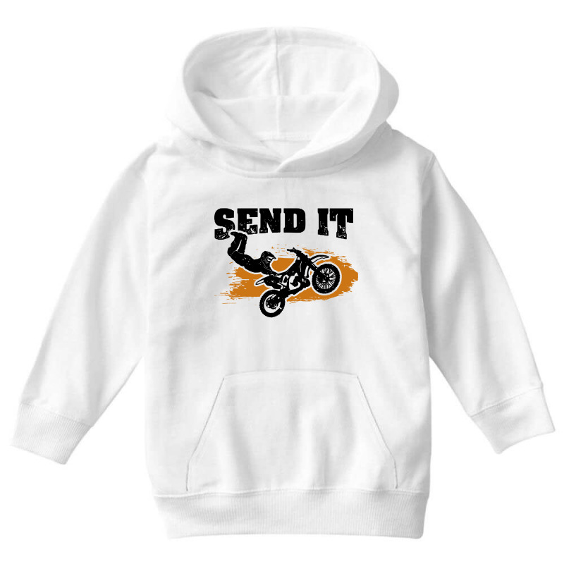 Dirt Bike Send It Youth Hoodie | Artistshot