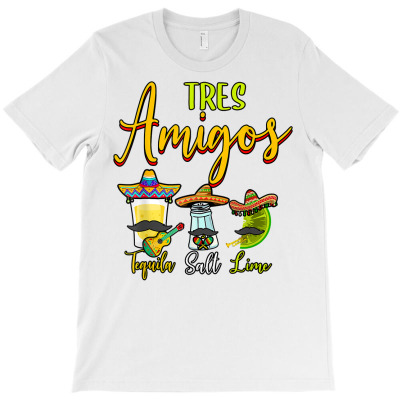 Tres Amigos Tequila Salt Lime Cinco De Mayo T Shirt T-shirt Designed By Enigma
