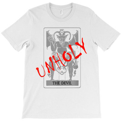 Unholy Tarot Devil Occult Sinner Atheist Goth Demonic T Shirt T-shirt Designed By Windrunner
