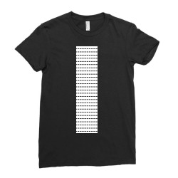 Dashed lines illustration on vertical frame Ladies Fitted T-Shirt | Artistshot