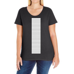 Dashed lines illustration on vertical frame Ladies Curvy T-Shirt | Artistshot