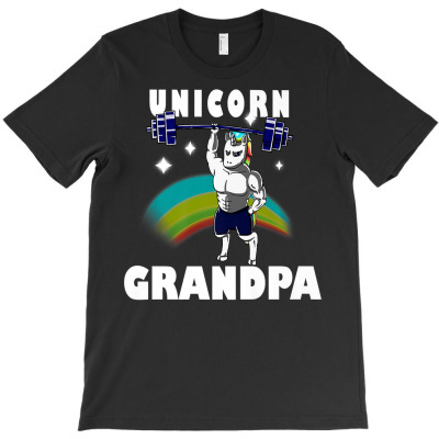 Unicorn Grandpa Funny Magical Gym Workout T Shirt T-shirt Designed By Windrunner
