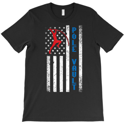 Us Pole Vaulter American Pole Vault Flag United States T Shirt T-shirt Designed By Enigma