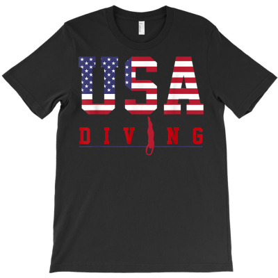 Usa Diving Shirt American Flag Fan 4th Of July Tee Gift T-shirt Designed By Enigma