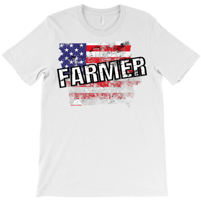 Usa Flag Iowa Farmer T Shirt T-shirt Designed By Enigma