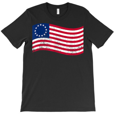 Usa Pride God Bless America 1776 Betsy Ross Flag Vintage T Shirt T-shirt Designed By Enigma