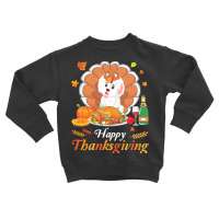 Havanese Dog Thanksgiving Christmas Day T  Shirt Havanese Turkey Costu Toddler Sweatshirt | Artistshot