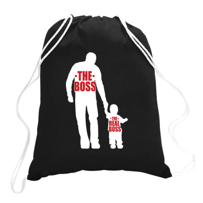 The Real Boss Fathers Day 29569900 Drawstring Bags Designed By Dragon2020