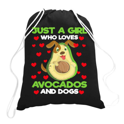 Dog T  Shirt Girls Avocado Women Pet Animal Cute Dog T  Shirt Drawstring Bags Designed By Darrengorczany780
