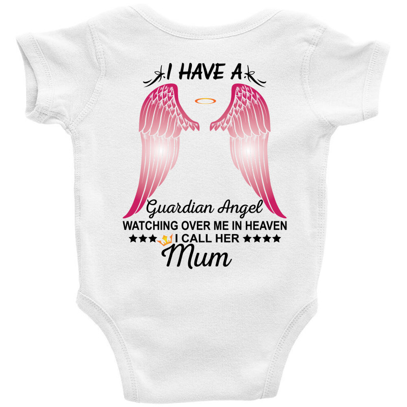 My Mum Is My Guardian Angel Baby Bodysuit by SabriAcar | Artistshot