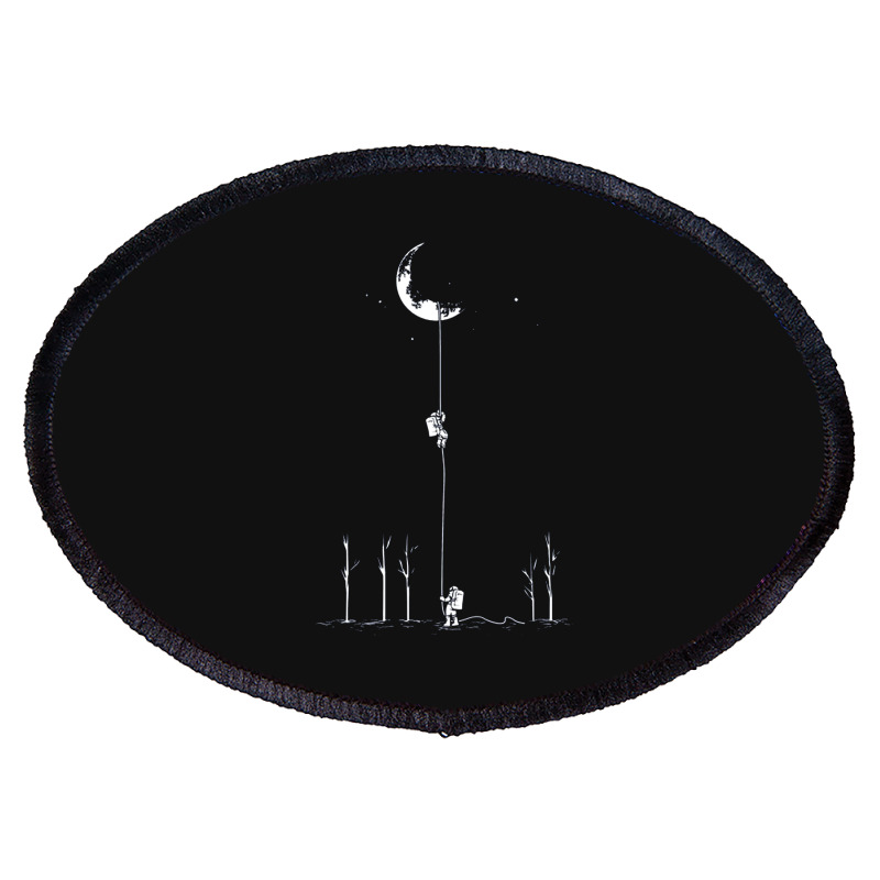 Reach For The Moon Oval Patch | Artistshot