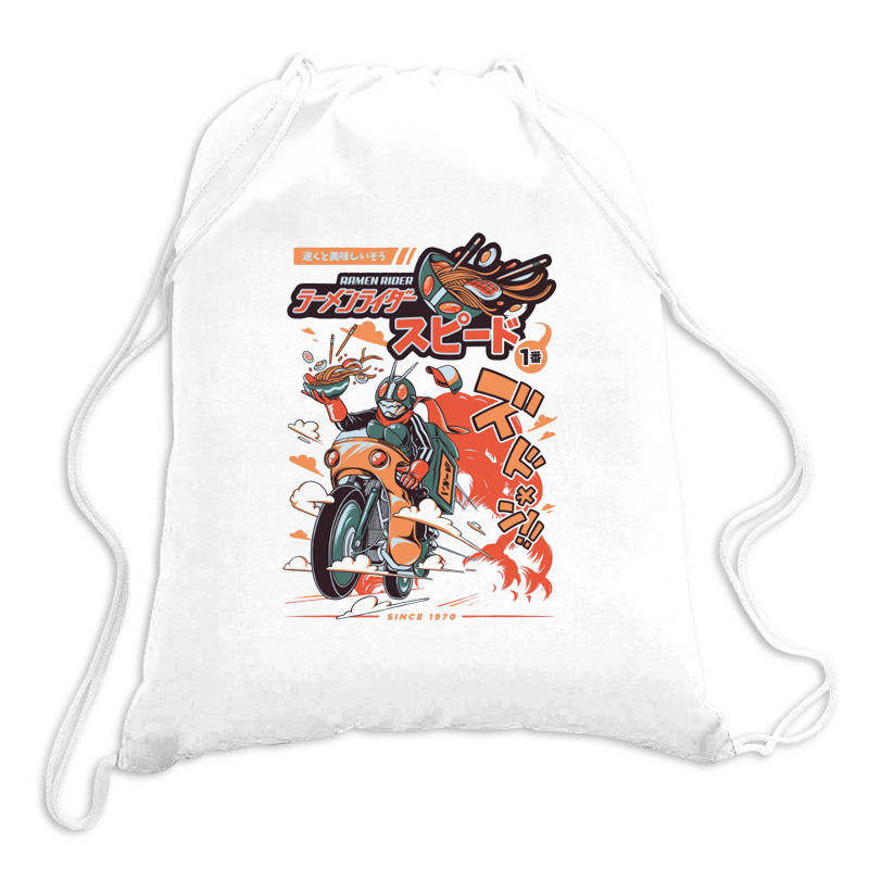 Ramen Rider Drawstring Bags | Artistshot