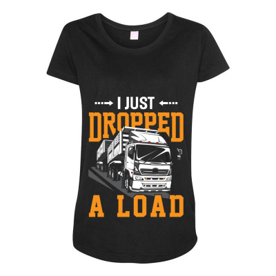 Truck Lover Trucker Driver Trucks Highway Freighter 111 Trucks Maternity Scoop Neck T-shirt Designed By Offensejuggler