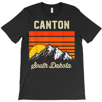 Canton South Dakota Retro Vintage City State Usa T Shirt T-shirt Designed By Jermonmccline