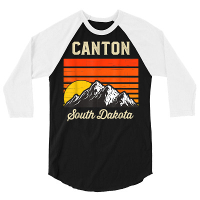 Canton South Dakota Retro Vintage City State Usa T Shirt 3/4 Sleeve Shirt Designed By Jermonmccline
